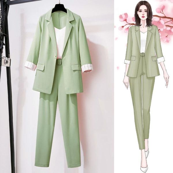 women's two piece pants women blazer suit for spring autumn lady jacket +long pant female outerwear elegant ladies coat plus size -4xl, White
women's two piece pants women blazer suit for spring autumn lady jacket +long pant female outerwear elegant ladies coat plus size -4xl, White