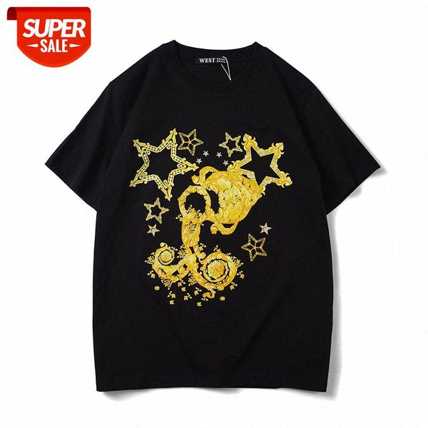 t shirt summer european and american tide brand twelve constellations aquarius short-sleeved t-shirt women loose men's clothing couple, White;black
t shirt summer european and american tide brand twelve constellations aquarius short-sleeved t-shirt women loose men's clothing couple, White;black