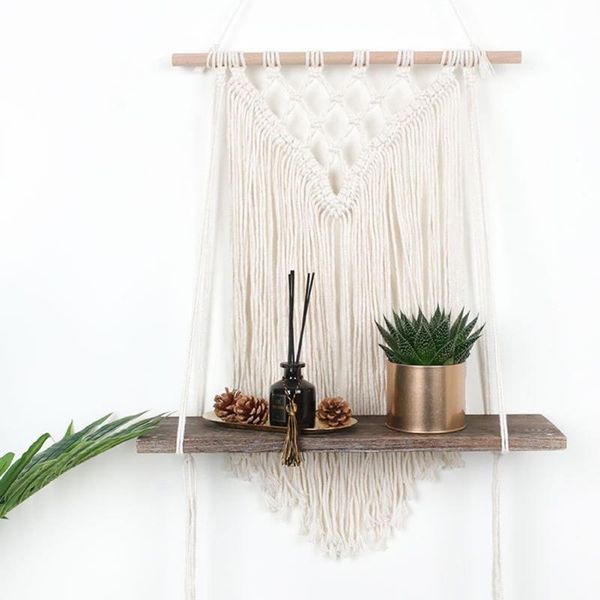 hooks & rails boho nordic macrame cotton rope woven tapestry plants display storage rack wall hanging wooden shelf home decoration
hooks & rails boho nordic macrame cotton rope woven tapestry plants display storage rack wall hanging wooden shelf home decoration