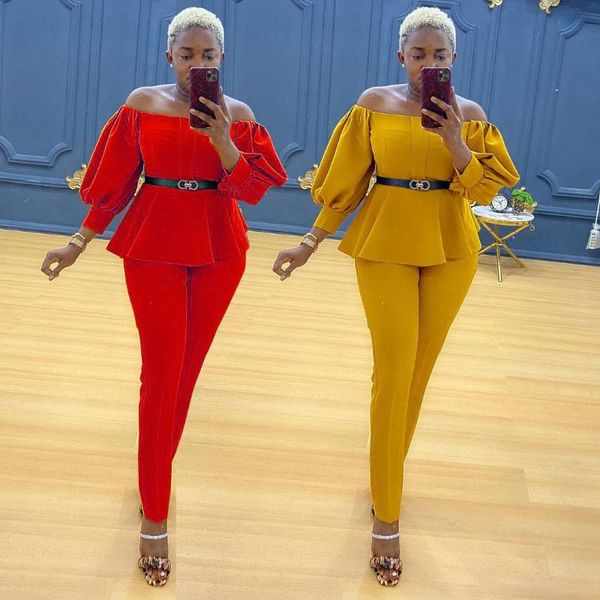 women's two piece pants hhdmv 2021 fashion women high street style suit long sleeve card shoulder elastic pure color lady sets, White
women's two piece pants hhdmv 2021 fashion women high street style suit long sleeve card shoulder elastic pure color lady sets, White