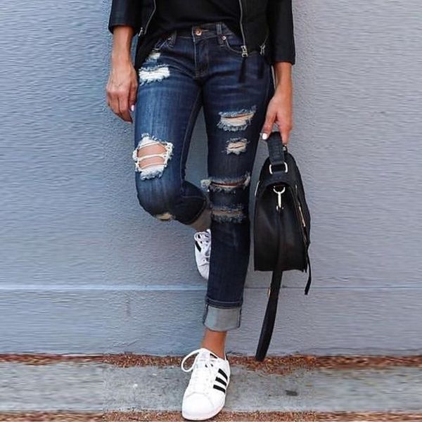 women's jeans 2021 est ripped fashion denim hole female high waist ladies stretch slim pencil, Blue
women's jeans 2021 est ripped fashion denim hole female high waist ladies stretch slim pencil, Blue