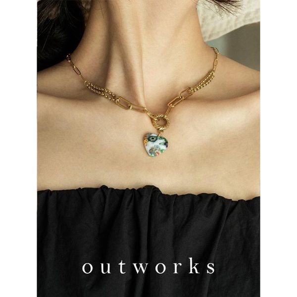 chains outworks 2021 retro creative sweet cool love glass temperament gold-plated fashion necklace woman gift party jewelry, Silver
chains outworks 2021 retro creative sweet cool love glass temperament gold-plated fashion necklace woman gift party jewelry, Silver