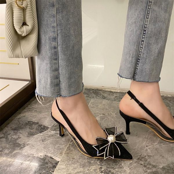 dress shoes fashion women sandals pointed toe air mesh back strap thin high heels black/silver bow design wedding pumps party 35-39
dress shoes fashion women sandals pointed toe air mesh back strap thin high heels black/silver bow design wedding pumps party 35-39