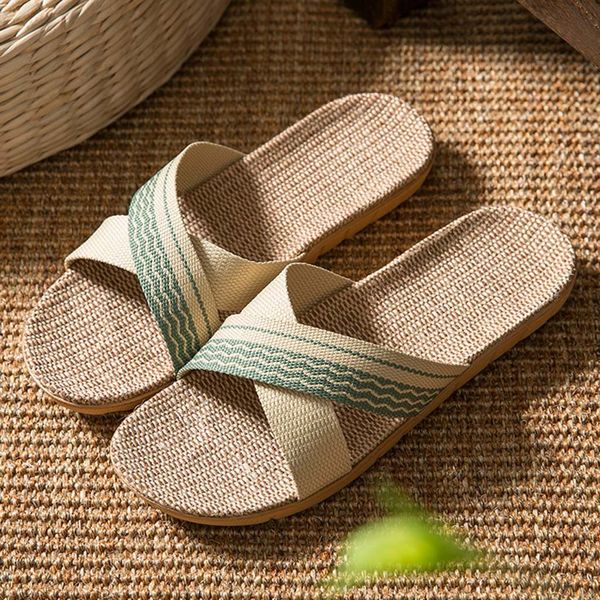 women summer flax flip flops linen non-slip designer flat sandals home slippers fashion slides straw linen cross daily slippers, Black
women summer flax flip flops linen non-slip designer flat sandals home slippers fashion slides straw linen cross daily slippers, Black