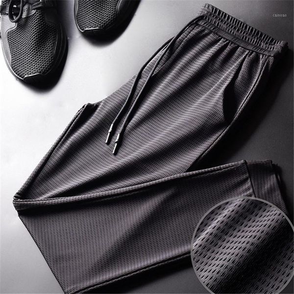 men's pants 2021 summer thin ice silk men jogging breathable gym sportswear joggers running sweatpants, Black
men's pants 2021 summer thin ice silk men jogging breathable gym sportswear joggers running sweatpants, Black