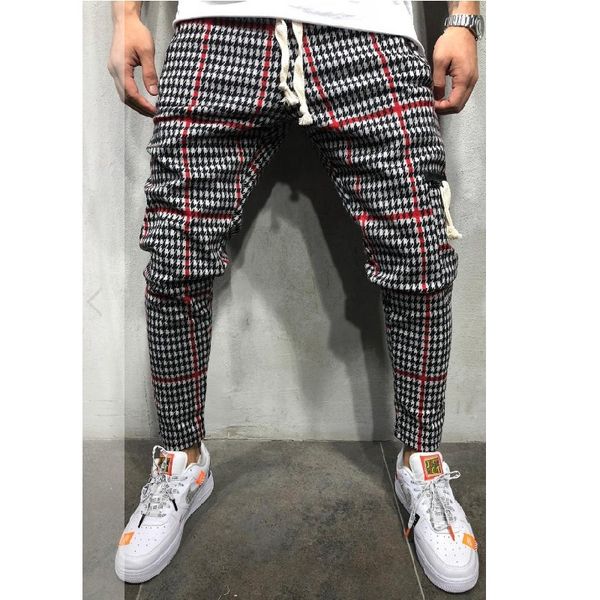 the new four seasons mid-waist european and american men's pure color slim personality casual sports striped trousers workout, Black
the new four seasons mid-waist european and american men's pure color slim personality casual sports striped trousers workout, Black