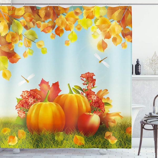 colorful fall autumn thanksgiving leafs shower curtains harvest pumpkins dragonfly field scene artwork cloth fabric bathroom
colorful fall autumn thanksgiving leafs shower curtains harvest pumpkins dragonfly field scene artwork cloth fabric bathroom