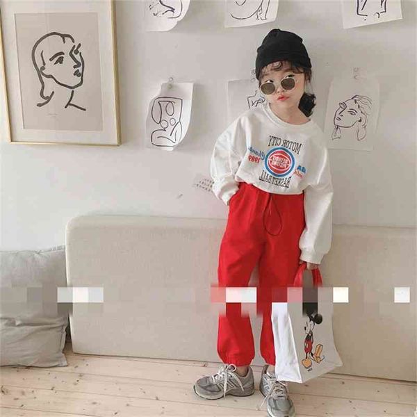 spring arrival girls long sleeve letter t shirt kids pants clothing 210528, White
spring arrival girls long sleeve letter t shirt kids pants clothing 210528, White