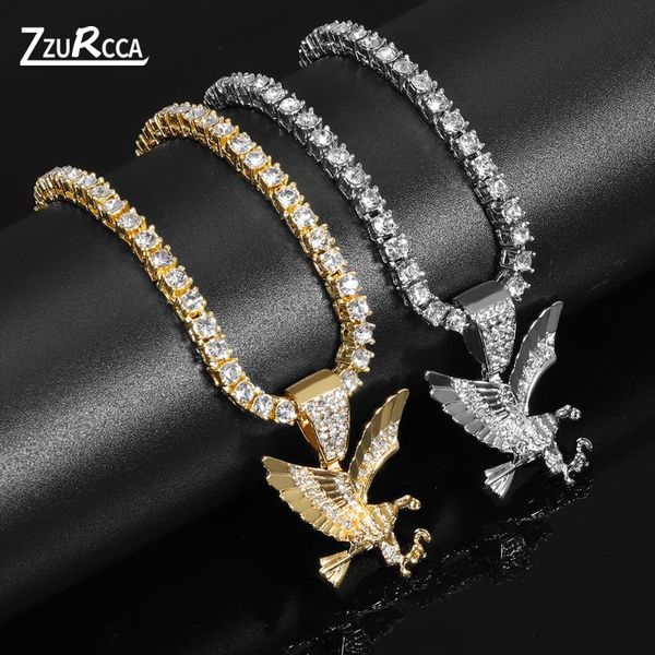 chains hip hop iced out eagle pendant necklace gold tennis chain rhinestone necklaces for women men charm colar pingentes, Silver
chains hip hop iced out eagle pendant necklace gold tennis chain rhinestone necklaces for women men charm colar pingentes, Silver