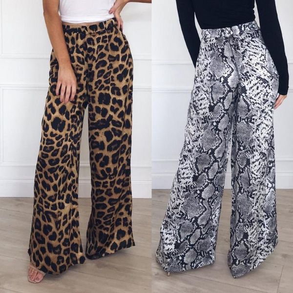 women leopard print 2021 fashion palazzo wide legs high waist flared trousers loose long pants casual autumn outwear women's & capris, Black;white
women leopard print 2021 fashion palazzo wide legs high waist flared trousers loose long pants casual autumn outwear women's & capris, Black;white