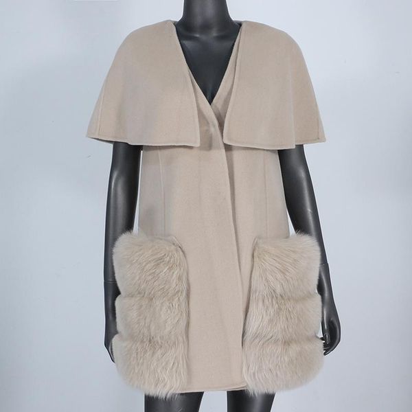 women's wool & blends 2021 real fur coat cloak winter jacket women natural pocket cashmere ladies thick warm streetwear, Black
women's wool & blends 2021 real fur coat cloak winter jacket women natural pocket cashmere ladies thick warm streetwear, Black