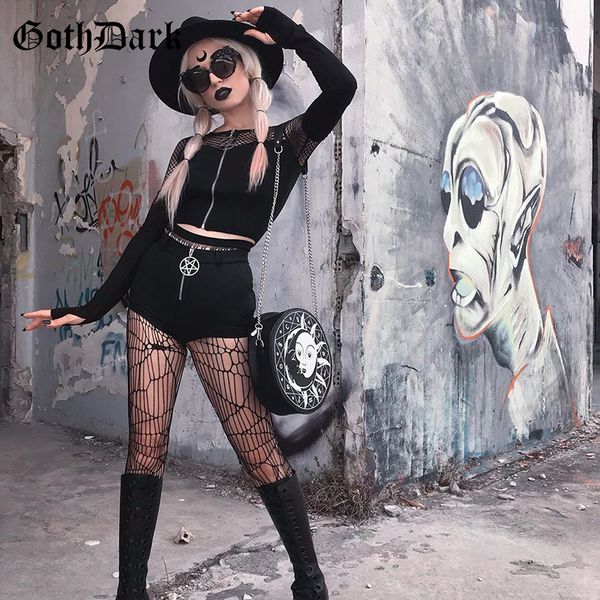 goth dark fishnet patchwork mesh gothic t-shirts black grunge zipper front long sleeve tees women crop streetwear fall, White
goth dark fishnet patchwork mesh gothic t-shirts black grunge zipper front long sleeve tees women crop streetwear fall, White