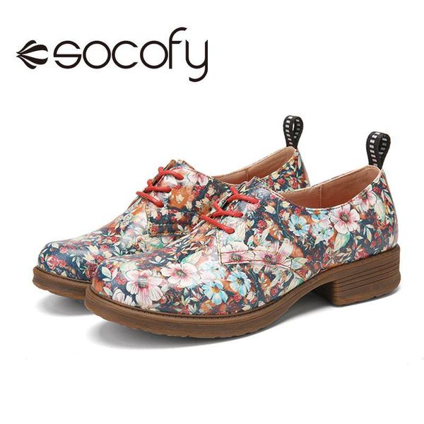women flowers printed leather comfy shoes retro style round toe lace up low heel casual outdoor flat loafers boots, Black
women flowers printed leather comfy shoes retro style round toe lace up low heel casual outdoor flat loafers boots, Black