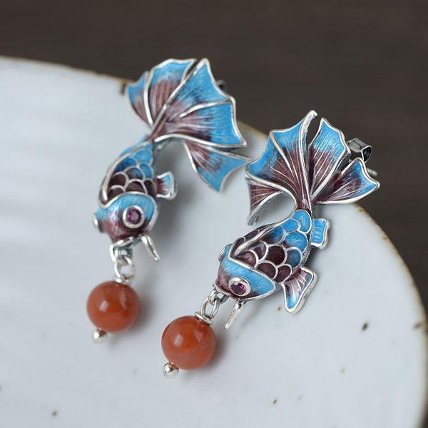 dangle & chandelier s925 thai silver goldfish earrings retro beautiful elegant pearl southern red for women
dangle & chandelier s925 thai silver goldfish earrings retro beautiful elegant pearl southern red for women