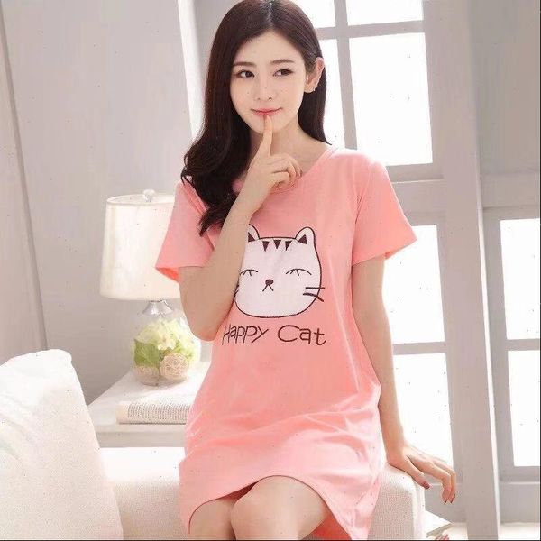 summer short sleeve nightgown womens sleepwears o neck loose nightdress cartoon figures print dress home wear sleepwear, Black;red
summer short sleeve nightgown womens sleepwears o neck loose nightdress cartoon figures print dress home wear sleepwear, Black;red