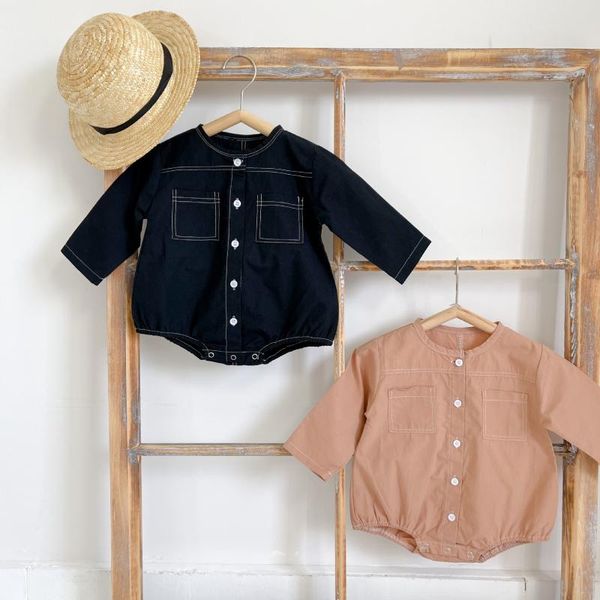 rompers 2021 autumn baby girls boys long sleeved bodysuits single-breasted casual denim jumpsuit born one piece clothes, Blue
rompers 2021 autumn baby girls boys long sleeved bodysuits single-breasted casual denim jumpsuit born one piece clothes, Blue