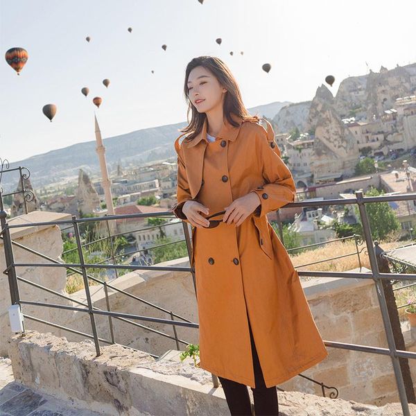 women's trench coats 2021 women medium long solid lightweight loose coat female full sleeve double breasted casual street overcoat wide, Tan;black
women's trench coats 2021 women medium long solid lightweight loose coat female full sleeve double breasted casual street overcoat wide, Tan;black