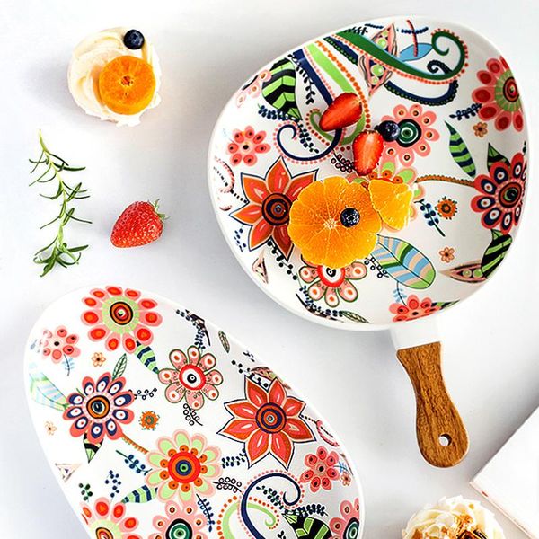 dishes & plates ceramic printing western cuisine plate tableware steak dim sum color glaze with handle household creative fruit
dishes & plates ceramic printing western cuisine plate tableware steak dim sum color glaze with handle household creative fruit