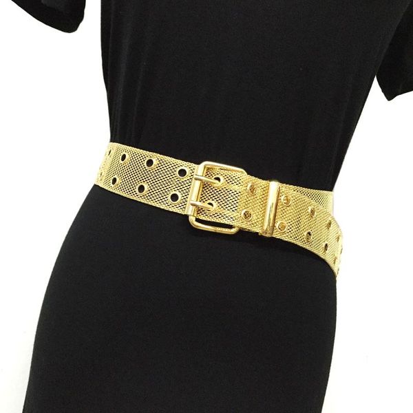 belts women punk full metal mesh gold waist 2021 bling simple fashion wide chains girdle cool female accessories dress, Black;brown
belts women punk full metal mesh gold waist 2021 bling simple fashion wide chains girdle cool female accessories dress, Black;brown