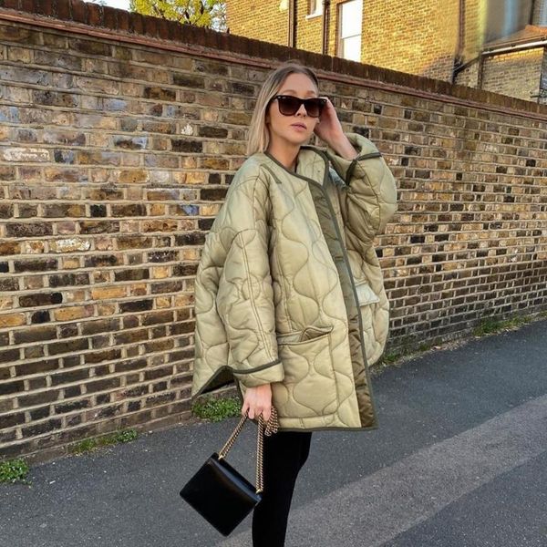 women's down & parkas monmoira winter quilted coat warm women green oversized casual long sleeve pocket jacket padded loose coats cwj01, Black
women's down & parkas monmoira winter quilted coat warm women green oversized casual long sleeve pocket jacket padded loose coats cwj01, Black