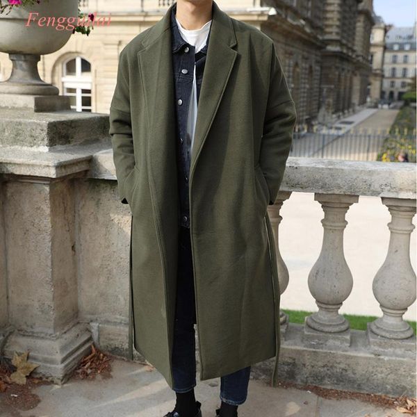 men's wool & blends casual loose winter fashion long coats turn down collar solid blend coat and jacket open stitch overcoat, Black
men's wool & blends casual loose winter fashion long coats turn down collar solid blend coat and jacket open stitch overcoat, Black