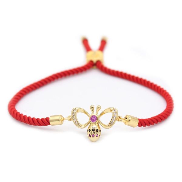 golden bee shape cubic ziconia bracelets red rope handmade bracelet for women fashion jewelry wholesale mbr180247 link, chain, Black
golden bee shape cubic ziconia bracelets red rope handmade bracelet for women fashion jewelry wholesale mbr180247 link, chain, Black