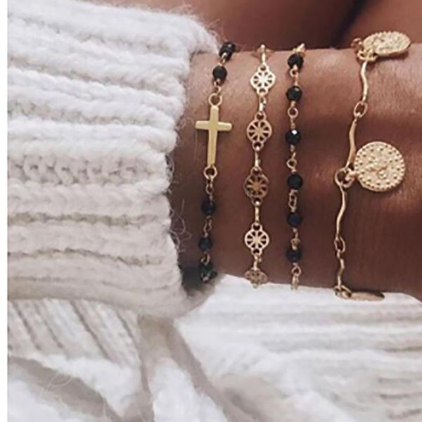 charm bracelets 2021 trendy gold color cross round-piece chain 4pcs bracelet for women valentine's day gift jewelry bulk sell s5746, Golden;silver
charm bracelets 2021 trendy gold color cross round-piece chain 4pcs bracelet for women valentine's day gift jewelry bulk sell s5746, Golden;silver