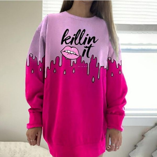 women's hoodies & sweatshirts pink fashion gradient tie dye printing oversized sweatshirt women o-neck casual long sleeve loose thin f, Black
women's hoodies & sweatshirts pink fashion gradient tie dye printing oversized sweatshirt women o-neck casual long sleeve loose thin f, Black
