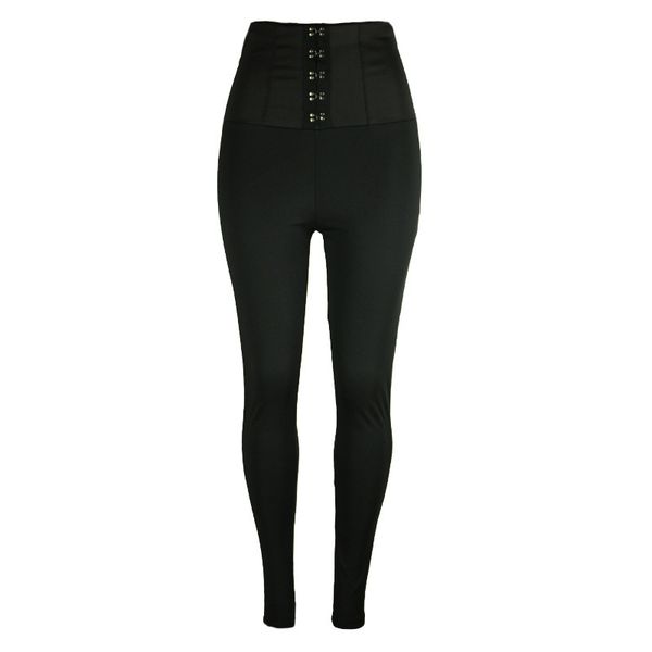 2021 new women's button high waist tights, casual slim pencil pants, large, spring and autumn series e7an, Black
2021 new women's button high waist tights, casual slim pencil pants, large, spring and autumn series e7an, Black