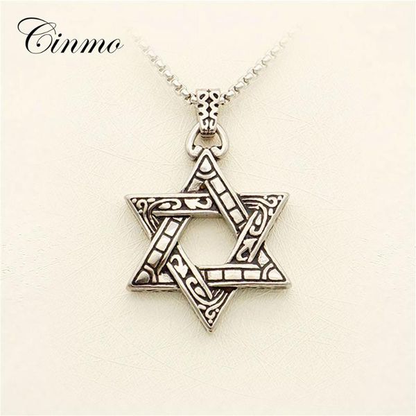 pendant necklaces cinmo lace david star necklace vintage exquisite hexagram stainless steel for men women charm jewelry gift, Silver
pendant necklaces cinmo lace david star necklace vintage exquisite hexagram stainless steel for men women charm jewelry gift, Silver
