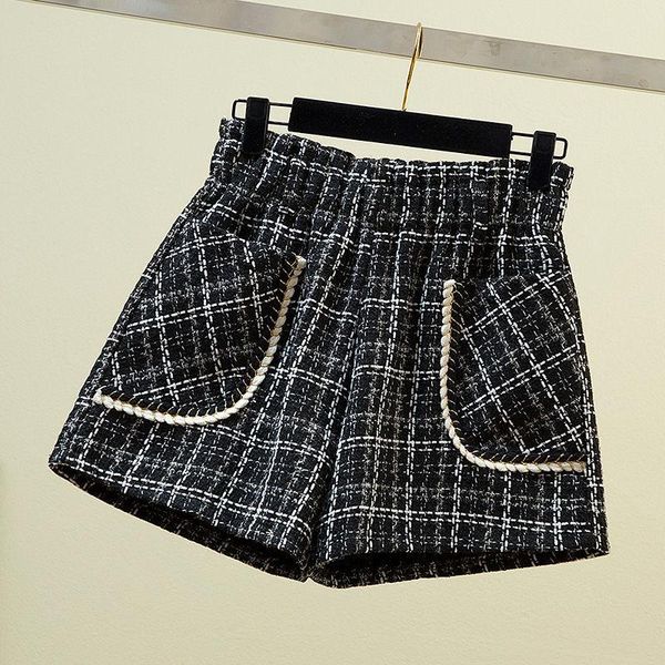 women's shorts autumn winter woman loose casual female high waist wide leg ladies elegant plaid short pockets trousers a71, White;black
women's shorts autumn winter woman loose casual female high waist wide leg ladies elegant plaid short pockets trousers a71, White;black