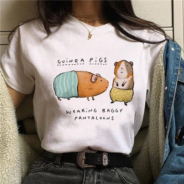 women's t-shirt wvioce harajuku guinea pigs printed women summer fashion lovely cartoon t shirt lady casual short-sleeved female clothe, White
women's t-shirt wvioce harajuku guinea pigs printed women summer fashion lovely cartoon t shirt lady casual short-sleeved female clothe, White