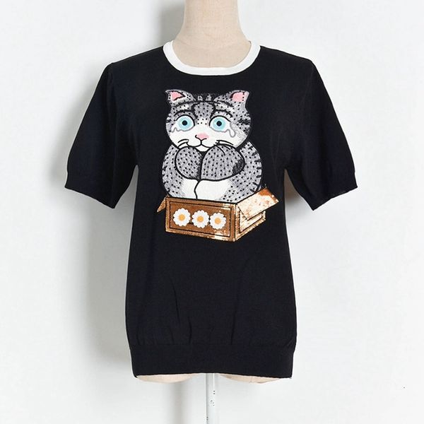 women's t-shirt brand women clothes summer patch sequins daisy cartoon cat sweater short sleeve casual t-shirt female white black dnf4
women's t-shirt brand women clothes summer patch sequins daisy cartoon cat sweater short sleeve casual t-shirt female white black dnf4