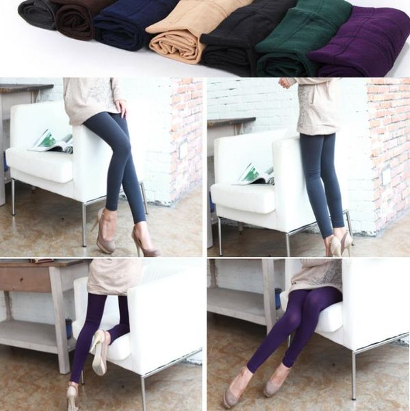 women's leggings autumn winter woman thick warm nine points candy color brushed charcoal stretch fleece soft lined thermal, Black
women's leggings autumn winter woman thick warm nine points candy color brushed charcoal stretch fleece soft lined thermal, Black