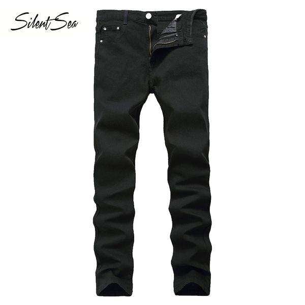 men's jeans silentsea designer slim fit denim zipper pants classical simple homme cotton brand i5tk, Blue
men's jeans silentsea designer slim fit denim zipper pants classical simple homme cotton brand i5tk, Blue