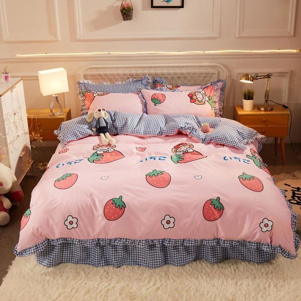 bedding sets pink double twin duvet cover floral bed sheet pillowcases strawberry quilt luxury bedclothes
bedding sets pink double twin duvet cover floral bed sheet pillowcases strawberry quilt luxury bedclothes