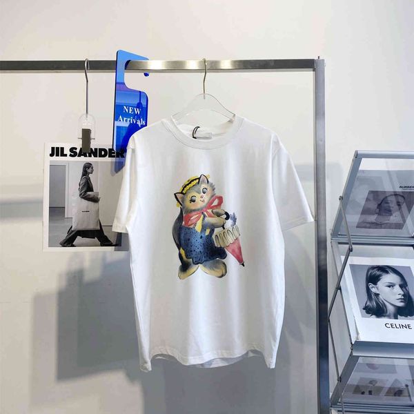 luxury design fashion summer cute cat print round neck fashion loose short sleeve t-shirt women's top, White
luxury design fashion summer cute cat print round neck fashion loose short sleeve t-shirt women's top, White