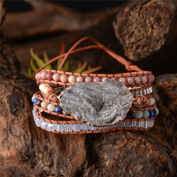 tennis natural stones charm 5 strands wrap bracelets handmade shine boho bracelet women leather wholesale drop, Golden;silver
tennis natural stones charm 5 strands wrap bracelets handmade shine boho bracelet women leather wholesale drop, Golden;silver
