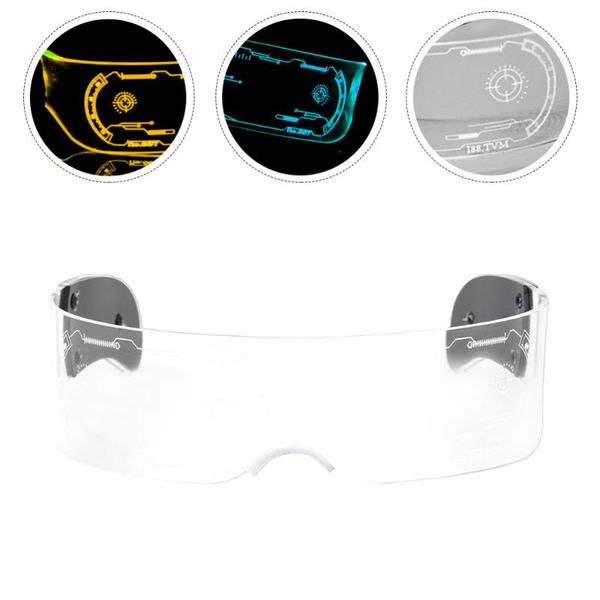 party decoration 1 pair luminous glasses led prop nightclub dancing eyeglasses