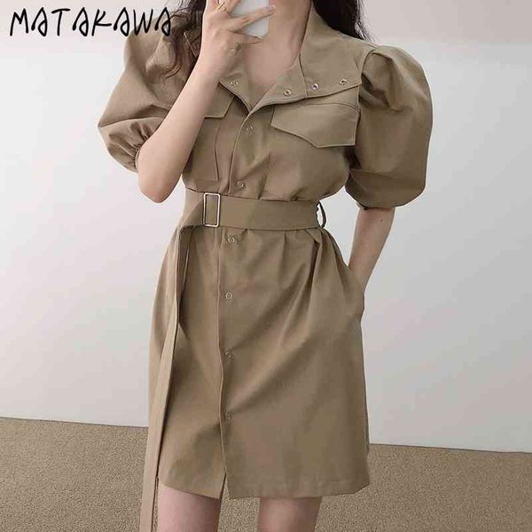 matakawa tooling dress women french retro lapel double pocket robe single-breasted dress lace waist puff sleeve vestidos 210513, Black;gray
matakawa tooling dress women french retro lapel double pocket robe single-breasted dress lace waist puff sleeve vestidos 210513, Black;gray