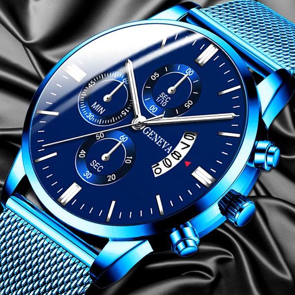 wristwatches 2021 men's fashion business calendar watches men luxury blue stainless steel mesh belt analog quartz watch relogio masculin, Slivery;brown
wristwatches 2021 men's fashion business calendar watches men luxury blue stainless steel mesh belt analog quartz watch relogio masculin, Slivery;brown