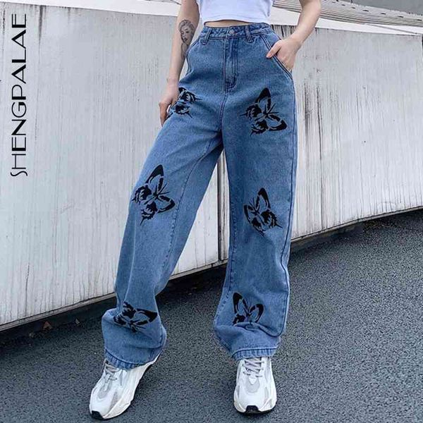 shengpalae new summer vintage jeans woman long trousers cowboy female loose streetwear butterfly print pants za4110 210329, Blue
shengpalae new summer vintage jeans woman long trousers cowboy female loose streetwear butterfly print pants za4110 210329, Blue