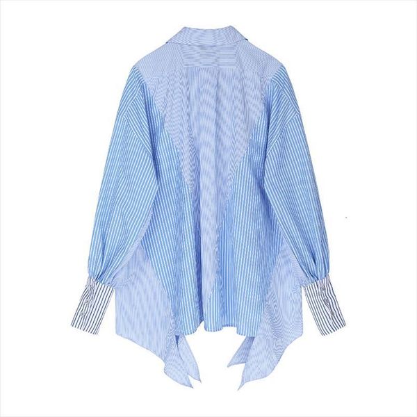 striped spliced asymmetrical lapel women blouses long sleeve loose fit fashion spring autumn shirts blusa, White
striped spliced asymmetrical lapel women blouses long sleeve loose fit fashion spring autumn shirts blusa, White