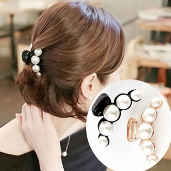 fashion crab hair imitation pearl black lady headwear accessories for women hairpins plastic elastic barrette 1
fashion crab hair imitation pearl black lady headwear accessories for women hairpins plastic elastic barrette 1