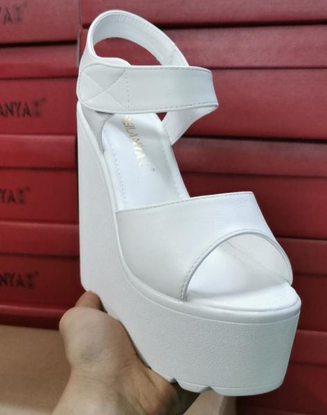 sandals super high women summer wedge female platform fashion heel ankle strap open toe ladies shoes 15cm, Black
sandals super high women summer wedge female platform fashion heel ankle strap open toe ladies shoes 15cm, Black