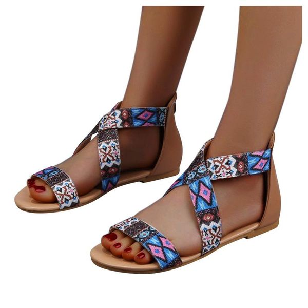 fashion cross strap sandals zipper flat bohemia beach shoes summer footwear ladies soft open toe roman plus size #lr2, Black
fashion cross strap sandals zipper flat bohemia beach shoes summer footwear ladies soft open toe roman plus size #lr2, Black