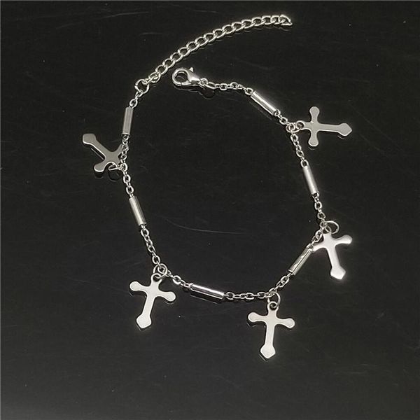 charm bracelets korean version of ins cross stainless steel pendant bracelet retro punk hip hop rock party couple mother's day gift who, Golden;silver
charm bracelets korean version of ins cross stainless steel pendant bracelet retro punk hip hop rock party couple mother's day gift who, Golden;silver