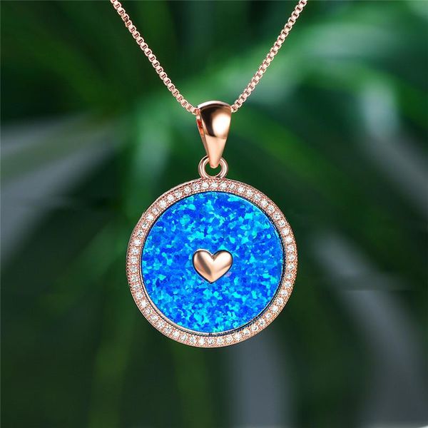 pendant necklaces rose gold silver color chain necklace dainty crystal heart wedding luxury female round opal for women
pendant necklaces rose gold silver color chain necklace dainty crystal heart wedding luxury female round opal for women