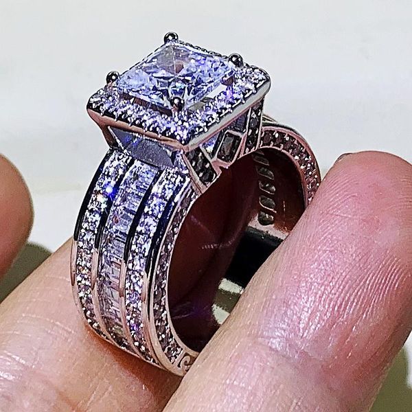 cluster rings drop luxury jewelry 925 sterling silver princess cut white 5a zircon party stack women wedding band ring, Golden;silver
cluster rings drop luxury jewelry 925 sterling silver princess cut white 5a zircon party stack women wedding band ring, Golden;silver
