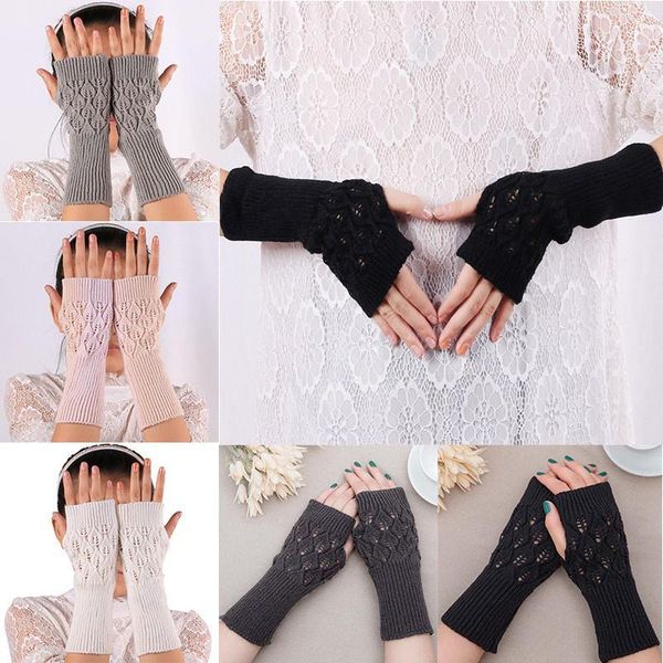 fingerless gloves fashion winter women warm knitted, Blue;gray 
fingerless gloves fashion winter women warm knitted, Blue;gray